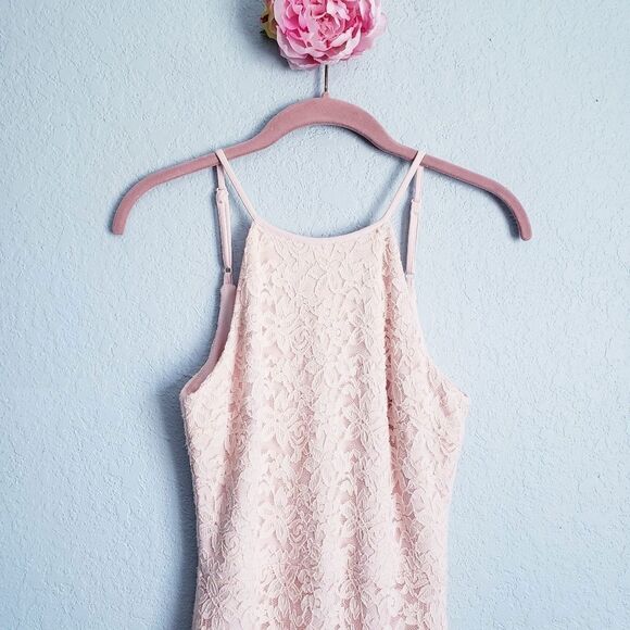 Lulu's Ephemeral Allure Baby Pink Lace Maxi Dress - Picture 6 of 13